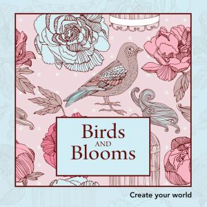 Colouring In Book Mini - Birds and Blooms