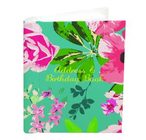 Address and Birthday Book -  Tropical Flowers 