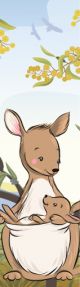 Tasseled Bookmark Kangaroo and Baby Joey 