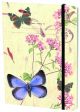 Lg Elastic Journal  - Holly Blue with Flowers
