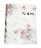 A4 Spiral Notepad - White Floral 